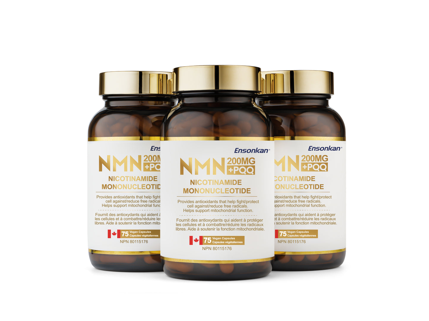 Ensonkan NMN 200mg + PQQ 20mg Capsule x 3 bottles