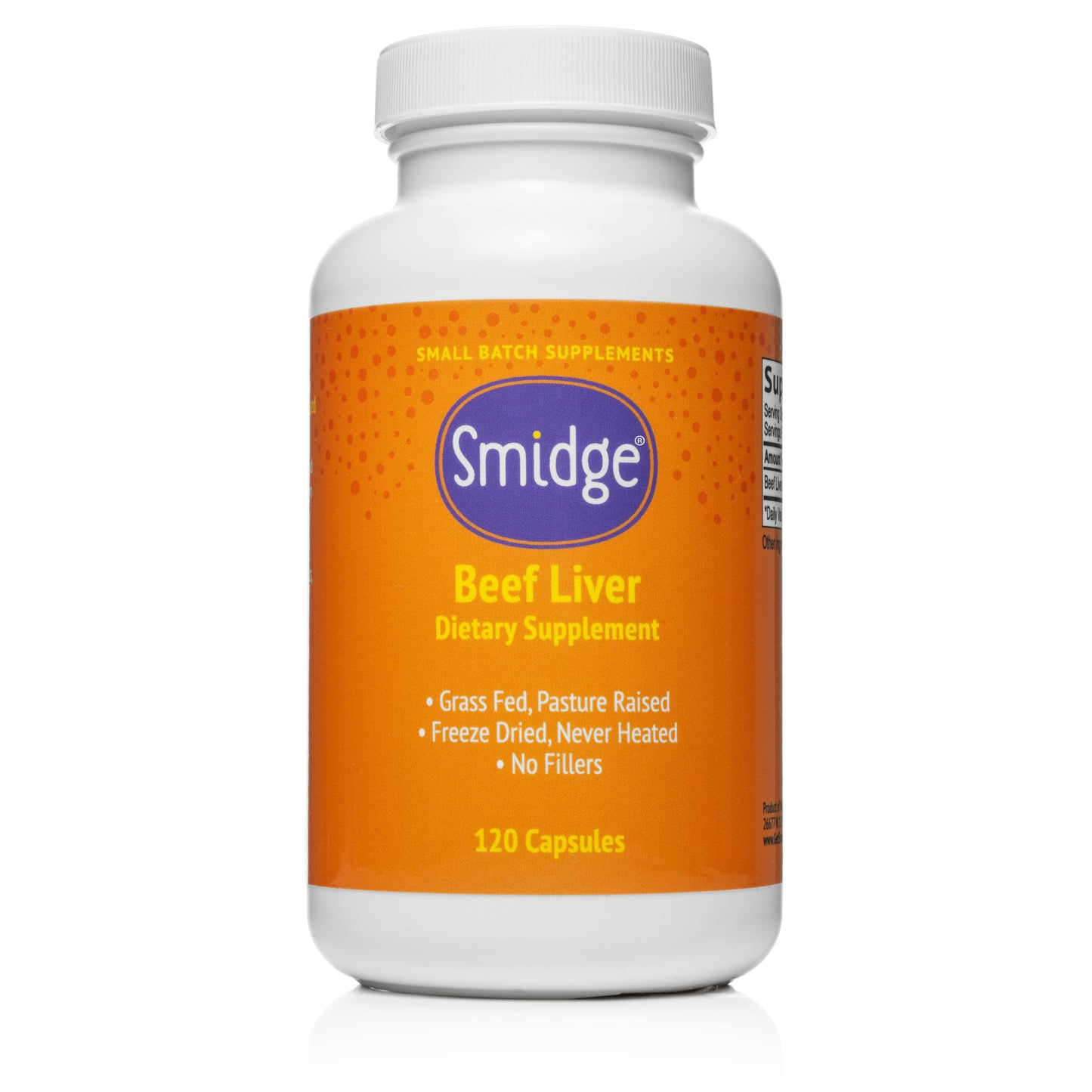 Smidge Beef Liver 120 capsules